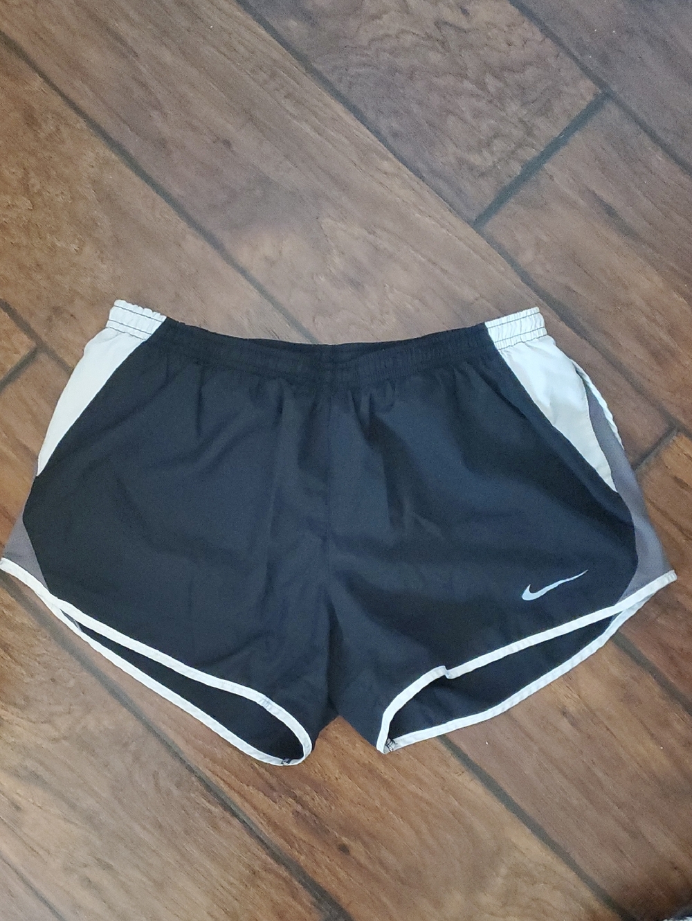 Nike Dri-Fit Black Athletic Shorts with White Trim